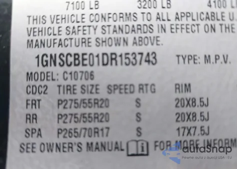 2013 Chevrolet Tahoe Lt из США, поврежденный, VIN 1GNSCBE01DR153743